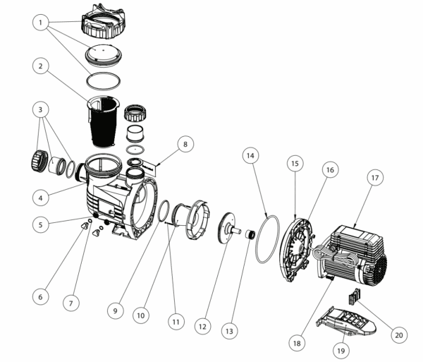 MOTOR 750W BLACK (SLINGER)